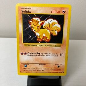 Vulpix 68/102 Base Set Shadowless Pokemon 1999 WOTC Vintage Card
